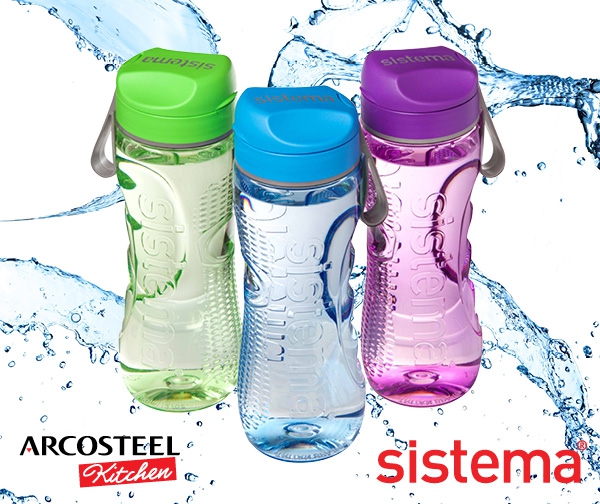 זוג בקבוקי שתייה SISTEMA סיסטמה 800 מ"ל כל אחד