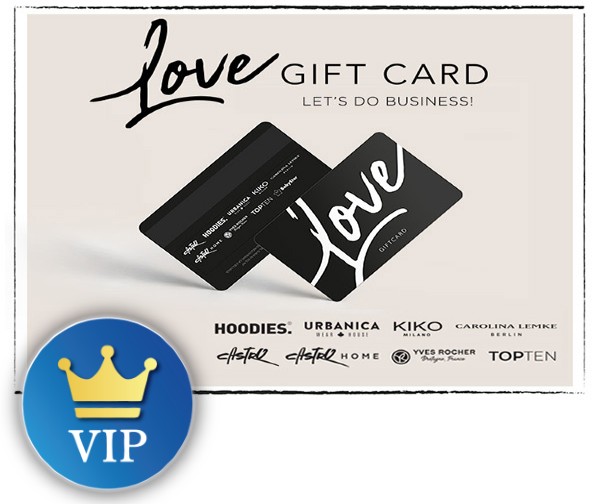תו קנייה בשווי 200 ₪ לרכישה במגוון חנויות מותגים LOVE GIFT CARD