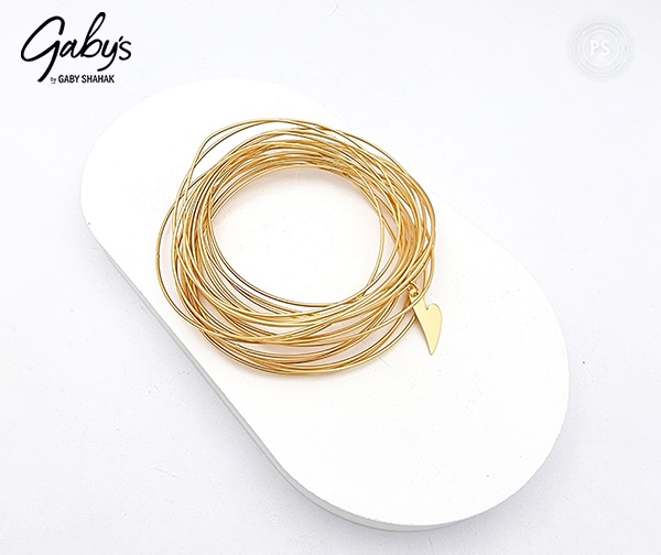 סט צמידים בציפוי זהב מבית מעצבת Gaby Shahak