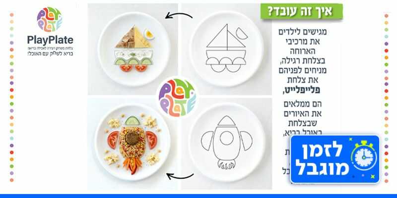 מארז 3 צלחות משחק יצירתיות לאכילה בריאה (בשווי 139 ₪)