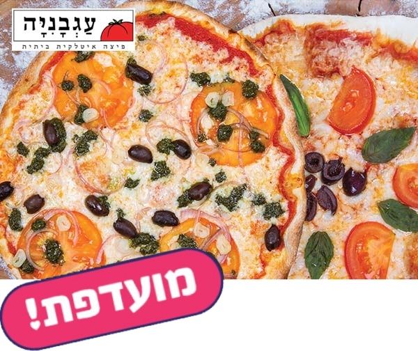 פיצה עגבניה - 2 פיצות משפחתיות  + 3 תוספות