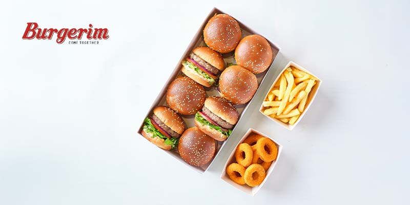 בורגרים - ארוחת 8 בורגרים + 2 תוספות