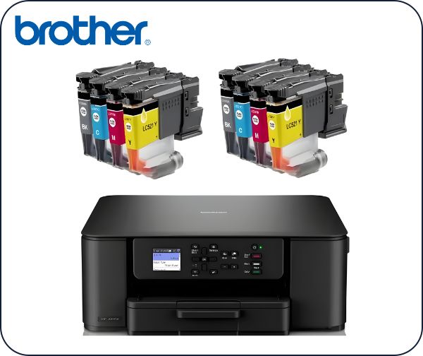 מדפסת הזרקת דיו Brother DCP-J1310DW + שמונה מחסניות דיו תואמות מדפסת הזרקת דיו Brother DCP-J1310DW + שמונה מחסניות דיו תואמות