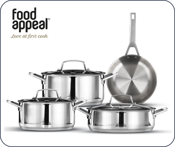 סט סירים 7 חלקים Q מבית Food appeal