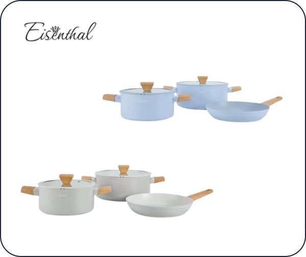 סט סירים ומחבתות מעוצב 5 חלקים מבית Eisenthal סט סירים ומחבתות מעוצב 5 חלקים מבית Eisenthal