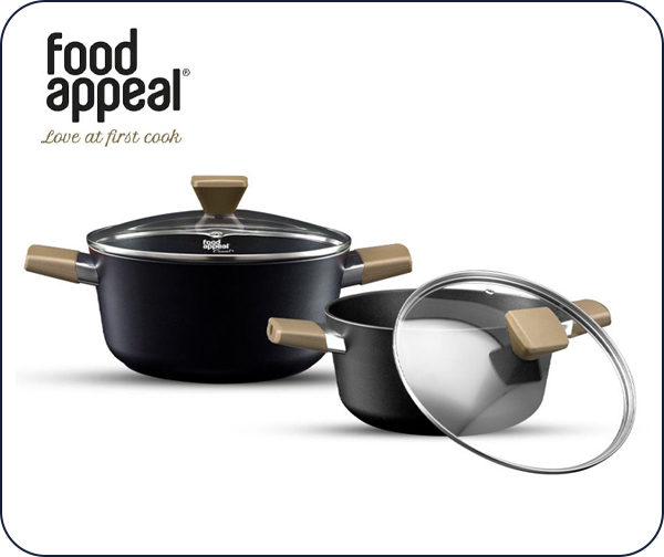 סט סירים 4 חלקים + ידיות שמפנייה CASUAL מבית Food appeal