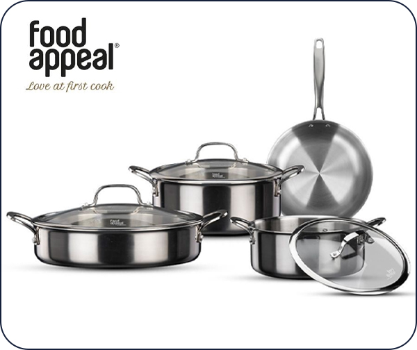 סט סירים 7 חלקים HYBRID ZERO מבית Food appeal