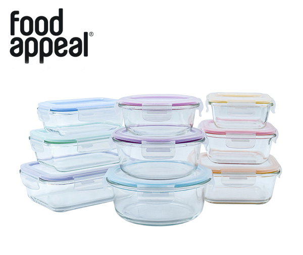 סט אחסון 9 חלקים GLASS CLOC מבית Food Appeal