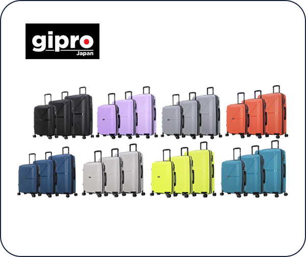 סט מזוודות איכותיות PP דגם LYNX ב-8 צבעים מבית המותג GIPRO JAPAN סט מזוודות איכותיות PP דגם LYNX ב-8 צבעים מבית המותג GIPRO JAPAN