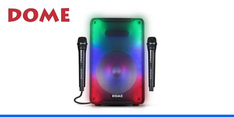 רמקול נייד ''8 עם 2 מיקרופונים CLUB-108 מבית DOME