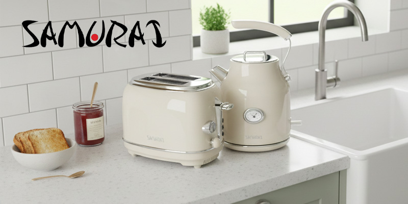 סט קומקום ומצנם SET-3000WH מבית: SAMURAI