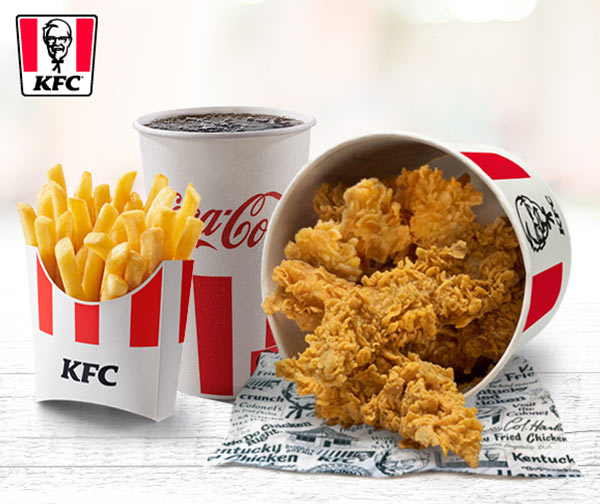 באקט 10/10 + צ'יפס ושתיה ברשת KFC