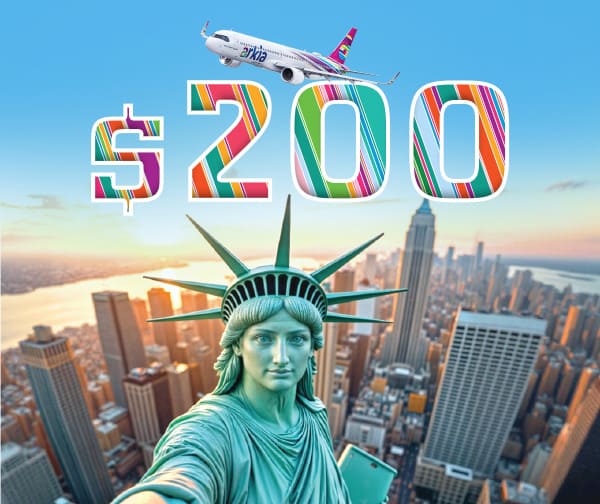$200 הנחה על הזמנת טיסה לניו יורק בארקיע