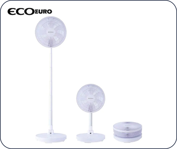 מאוורר עמוד נטען טלסקופי "10 כולל שלט  EcoEuro