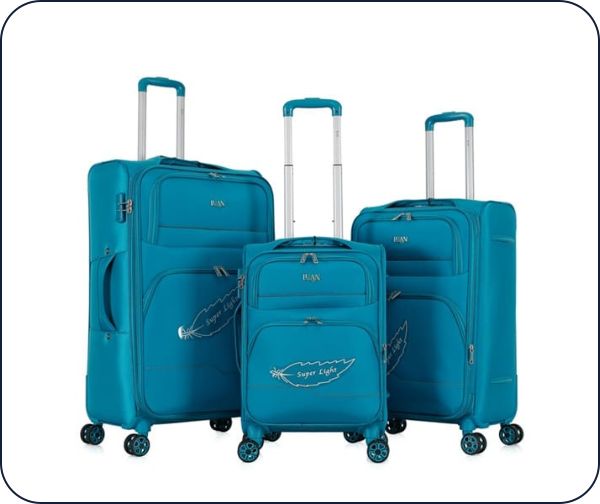 סט 3 מזוודות בד 20"/24"/28" דגם HORIZON מבית המותג היוקרתי Luan
