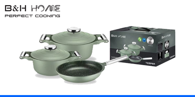 סט סירים 5 חלקים דגם טמפרה מבית מבית B&H HOME