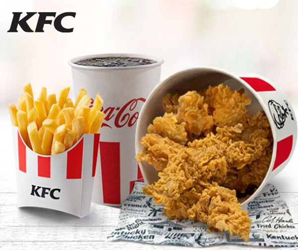 קריספי באקט + צ'יפס ושתיה ברשת KFC