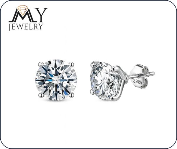 עגילי מוסונייט לאישה - my jewelry