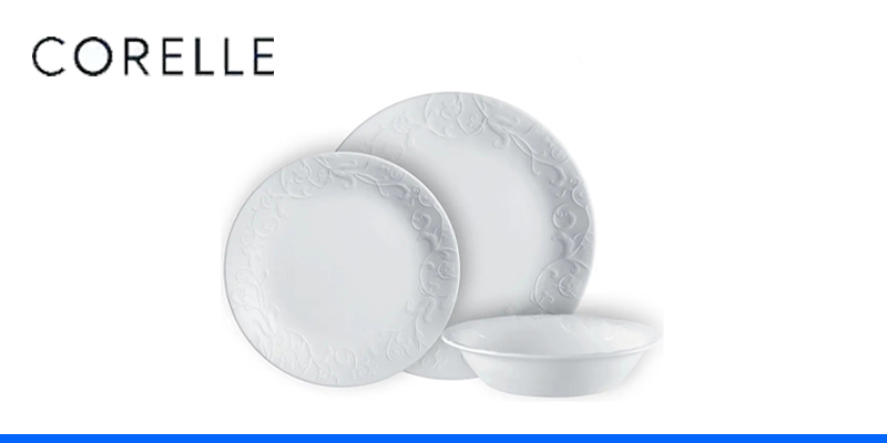 סט צלחות קורל 12 חלקים ל4 סועדים דגם Bella Faenza - קורנינג