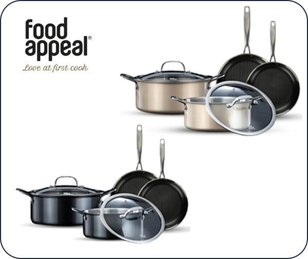סט בישול 6 חלקים HYBRIDPAN מבית Food appeal סט בישול 6 חלקים HYBRIDPAN מבית Food appeal