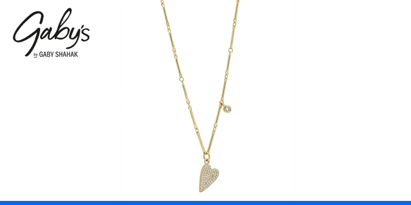 שרשרת בונס לב זירקונים - גבי שחק