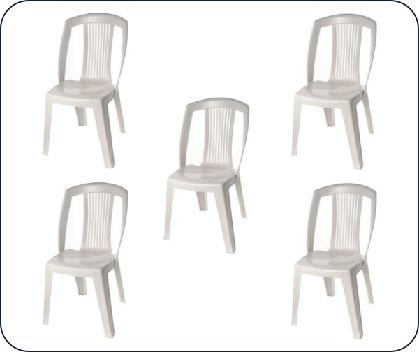 5 כסאות פלסטיק מדגם "יונתן" המקורי