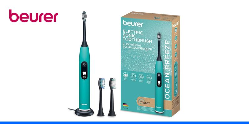 מברשת שיניים חשמלית מעוצבת beurer + ראש נוסף