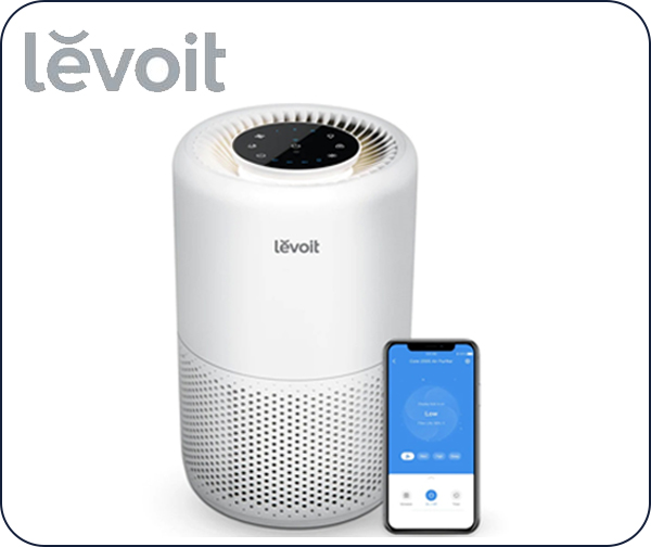 מטהר אוויר חכם כולל שליטה מאפליקציה מבית Levoit יבואן רשמי