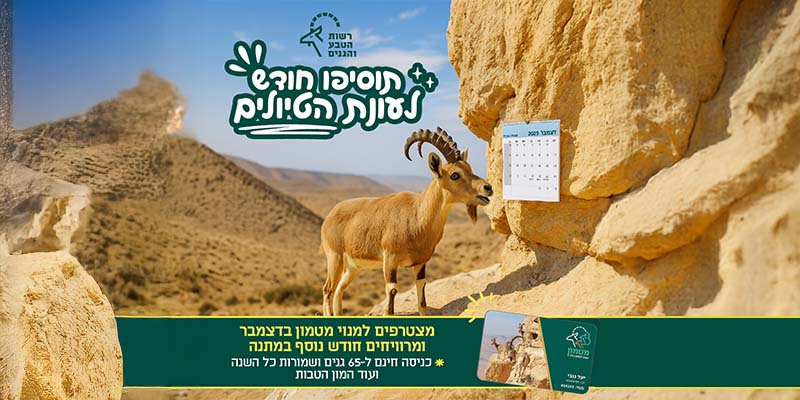 מנוי מטמון - רשות הטבע והגנים