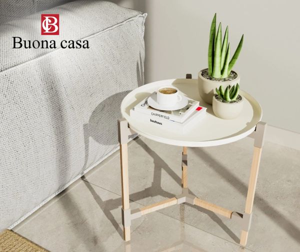 שולחן צד עם מגש נשלף מבית Buona Casa