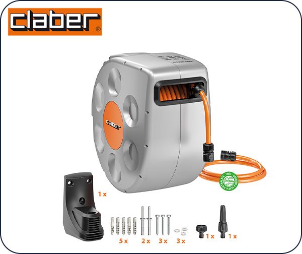 גלגלת אוטומטית 20 מטר Claber איטליה - יבואן רשמי